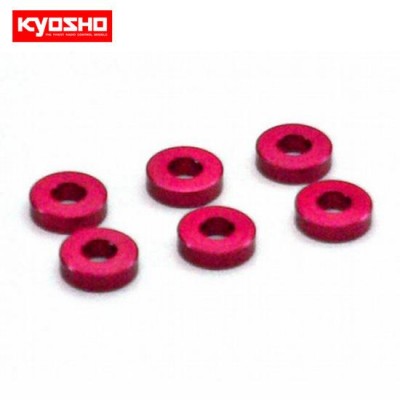 [���ܼ�] KYW0144R [KYOSHO] Aluminum Color (3x7x2/Red/6pcs)