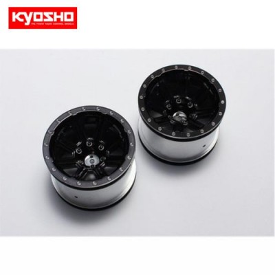 [���ܼ�] KYFAH301BC [KYOSHO] Wheel (Black Chrome/2pcs/RAGE VE)