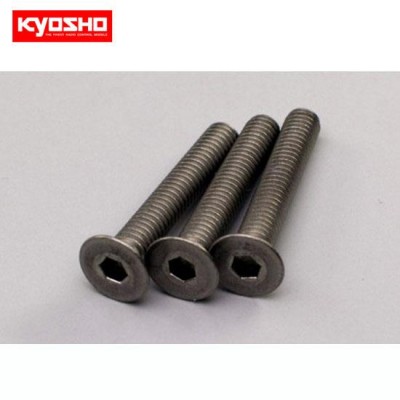 [ܼ] KY1-S34025HT [KYOSHO] Flat Head Screw(Hex/Titanium/M4x25/3pcs)