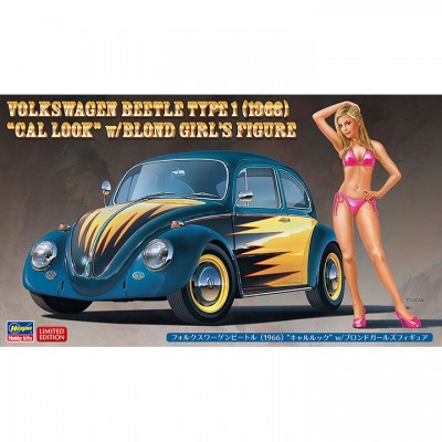 [ܼ] BH52245 [Hasegawa] BH52245 1/24 SP445 Volkswagen Beetle 1966 Cal Look w/Blond Girls Figure