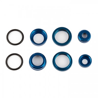 [ܼ] AA21556 [TEAM ASSOCIATED] AA21556 FT 10mm Shock Caps and Collars, blue aluminum