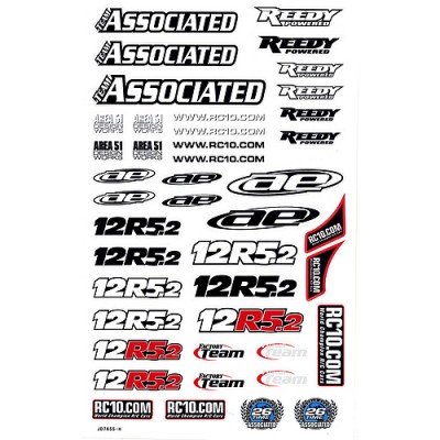 [ܼ] AA4710 [TEAM ASSOCIATED] AA4710 RC12R5.2 Decal Sheet