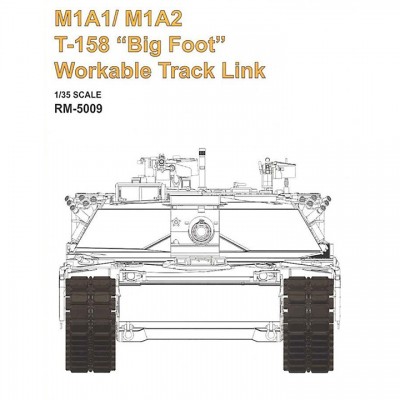 [ܼ] CRM5009 [RFM] CRM5009 1/35 M1A1/M1A2 T-158 Big Foot Workable Track Link - 