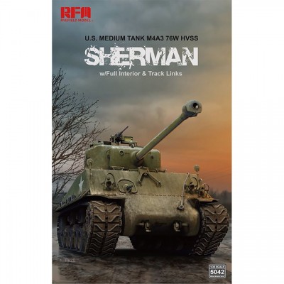 [���ܼ�] CRM5042 [RFM] CRM5042 1/35 M4A3 76W HVSS Sherman w/Full Interior - Workable Track Links