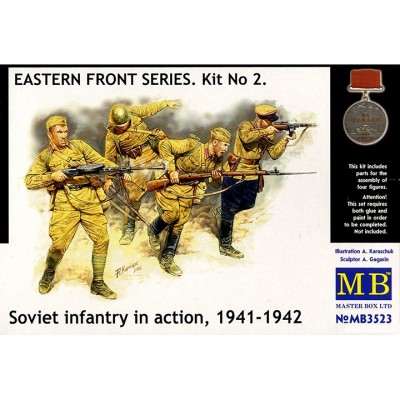 [ܼ] CM3523 [MasterBox] CM3523 1/35 Eastern Front Series. Kit No 2 Soviet Infantry in action, 1941-1942