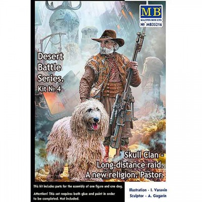 [ܼ] CM35216 [MasterBox] CM35216 1/35 Pst-apocalyptic fiction. Desert Battle Series. Skull Clan - Long-distance raid. Kit No 04 A new religion. Pasto