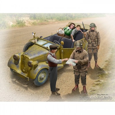 [ܼ] CM35161 [MasterBox] CM35161 1/35 Hitching a Ride US Paratroopers and Civilians- 