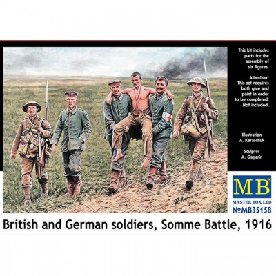 [ܼ] CM35158 [MasterBox] CM35158 1/35 British,German soldier,Somme battle