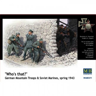 [ܼ] CM3571 [MasterBox] CM3571 1/35 Whos that,German Mountain Troops and Soviet Marines, Spring 1943-̽  ǹ 