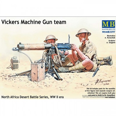 [ܼ] CM3597 [MasterBox] CM3597 1/35 Vickers Machine Gun team,North Africa Battle