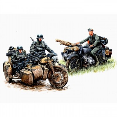 [ܼ] CM3548F [MasterBox] CM3548F 1/35 Kradschutzen - German Motorcycle Troops on the move