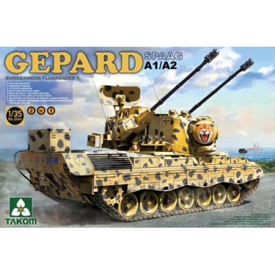 [ܼ] BT2044 [Takom] BT2044 1/35 Gepard SPAAG A1/A2 BUNDESWEHR FLAKPANZER 1, 2in1