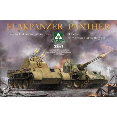 [ܼ] BT2105 [Takom] BT2105 1/35 Flakpanzer Panther Coelian with 37mm Flakzwilling 341 & Flakpanzer Panther 20mm flakvierling MG 151/20