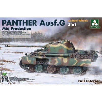 [ܼ] BT2120 [Takom] BT2120 1/35 Panther Ausf.G Mid Steel Wheels 2 in 1