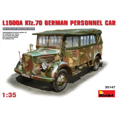 [ܼ] BE35147 [Miniart] BE35147 1/35 L1500A (Kfz.70) German Personnel Car(New Tool-2012)