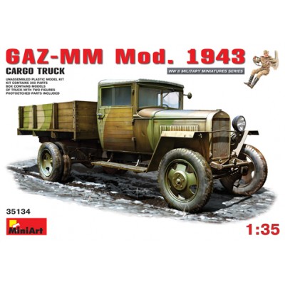 [ܼ] BE35134 [Miniart] BE35134 1/35 GAZ-MM Mod.1943 Cargo Truck ( 2 Ī)