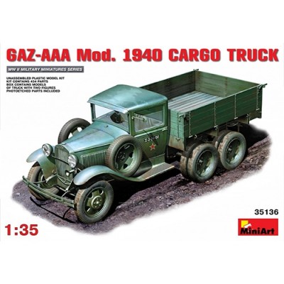 [ܼ] BE35136 [Miniart] BE35136 1/35 GAZ-AAA Mod. 1940 Cargo Truck( 2 Ī)
