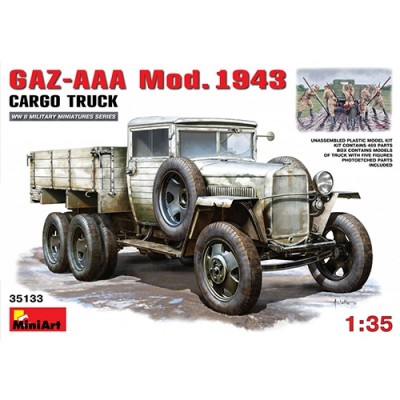 [ܼ] BE35133 [Miniart] BE35133 1/35 GAZ-AAA Mod. 1943. Cargo Truck