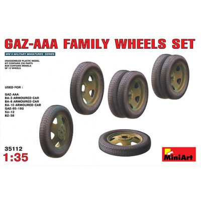 [ܼ] BE35112 [Miniart] BE35112 1/35 GAZ-AAA Family Wheels set