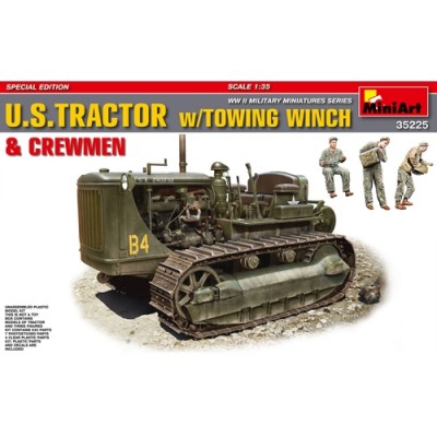 [ܼ] BE35225 [Miniart] BE35225 1/35 ̱  ġ  ƮͿ ¹ (U.S. TRACTOR w/Towing Winch & Crewmen)