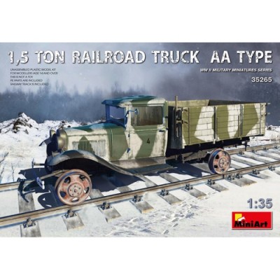 [ܼ] BE35265 [Miniart] BE35265 1/35 1.5 Ton Railroad Truck AA Type
