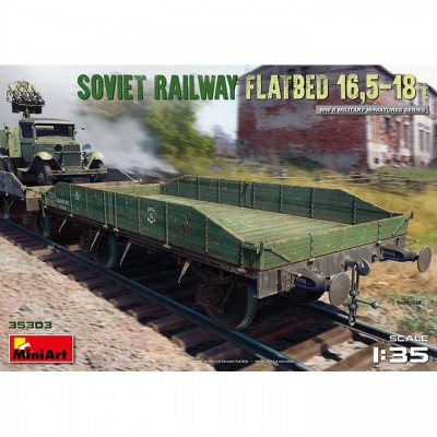 [ܼ] BE35303 [Miniart] BE35303 1/35 Soviet Railway Flatbed 16,5-18 t