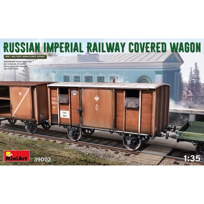 [ܼ] BE39002 [Miniart] BE39002 1/35 Russian Imperial Railway Covered Wagon