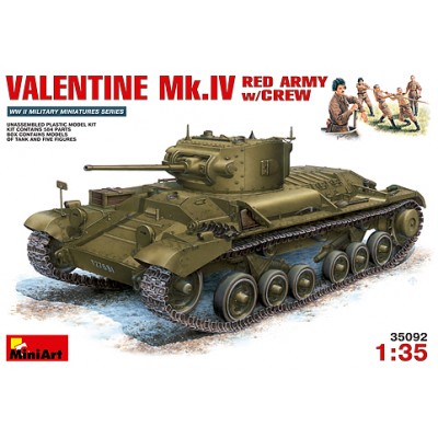 [ܼ] BE35092 [Miniart] BE35092 1/35 Valentine Mk IV Red Army w/Crew