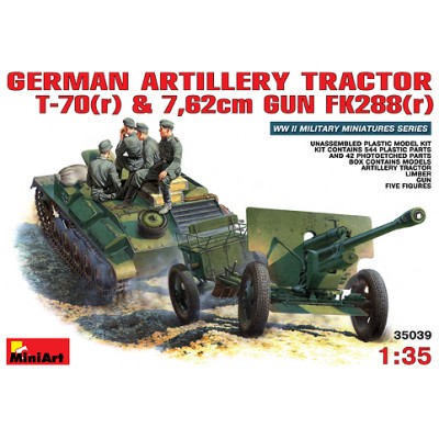 [ܼ] BE35039 [Miniart] BE35039 1/35 German Artillery Tractor T-70(r) and 762cm FK 288(r) w/Crew(   )