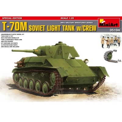 [ܼ] BE35194 [Miniart] BE35194 1/35 T-70M Soviet Light Tank w/Crew Special Edition