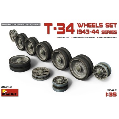 [ܼ] BE35242 [Miniart] BE35242 T-34 Wheels Set. 1943-44 Series
