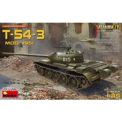 [ܼ] BE37007 [Miniart] BE37007 1/35 T-54-3 Soviet Medium Tank. Mod 1951