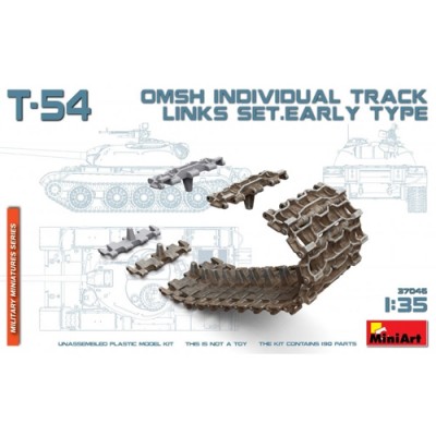 [ܼ] BE37046 [Miniart] BE37046 1/35 T-54 OMSh Individual Track Links Set. Early Type