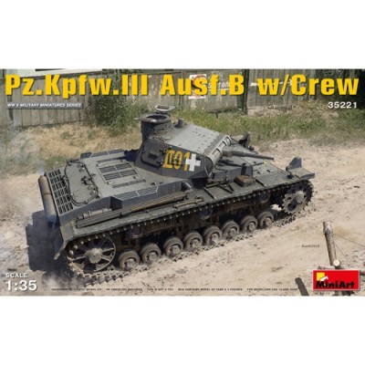 [ܼ] BE35221 [Miniart] BE35221 1/35 Pz.Kpfw.III Ausf.B w/Crew
