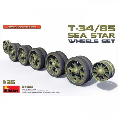 [ܼ] BE37033 [Miniart] BE37033 1/35 T-34/85 Sea Star Wheels Set