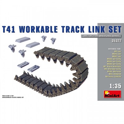 [ܼ] BE35322 [Miniart] BE35322 1/35 T41 Workable Track Link Set