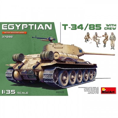 [ܼ] BE37098 [Miniart] BE37098 1/35 T-34/85 Egyptian With Crew