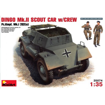 [ܼ] BE35074 [Miniart] BE35074 1/35 Dingo Mk II ( Pz.Kpfw.Mk 1 202(e) w/crew)