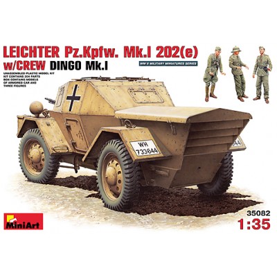 [ܼ] BE35082 [Miniart] BE35082 1/35 LEICHTER Pz.kpfw. 202(e) w/Crew Dingo Mk.I ( 3 )