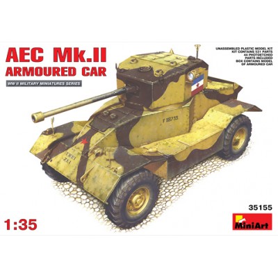 [ܼ] BE35155 [Miniart] BE35155 1/35 AEC Mk.II Armored Car (New Tool- 2013)
