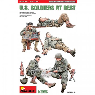 [ܼ] BE35318 [Miniart] BE35318 1/35 U.S. Soldiers at Rest. Special Edition