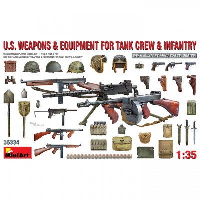 [ܼ] BE35334 [Miniart] BE35334 1/35 U.S.Weapon and Equipment for Tank Crew and Infantry
