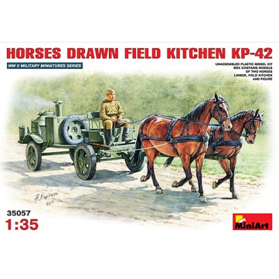 [ܼ] BE35057 [Miniart] BE35057 1/35 Horses Drawn Field Kitchen KP-42