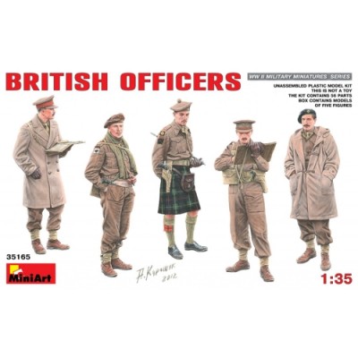 [ܼ] BE35165 [Miniart] BE35165 1/35 British Officers (New Tool- 2014)