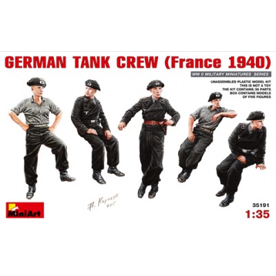 [ܼ] BE35191 [Miniart] BE35191 1/35 German Tank Crew. Winter (France 1940)