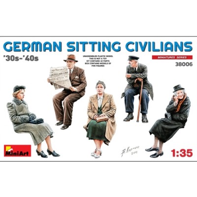 [ܼ] BE38006 [Miniart] BE38006 1/35 30-40 ɾִ  ùε (German Sitting Civilians 30s-40s)