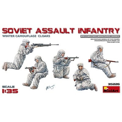 [ܼ] BE35226 [Miniart] BE35226 1/35 Soviet Assault Infantry (Winter Camouflag Cloaks)