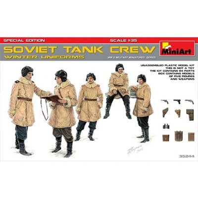 [ܼ] BE35244 [Miniart] BE35244 1/35 SOVIET TANK CREW [WINTER UNIFORMS] SPECIAL EDITION