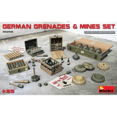 [ܼ] BE35258 [Miniart] BE35258 1/35 German Grenades & Mines Set