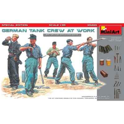 [ܼ] BE35285 [Miniart] BE35285 1/35 German Tank Crew At Work. Special Edition